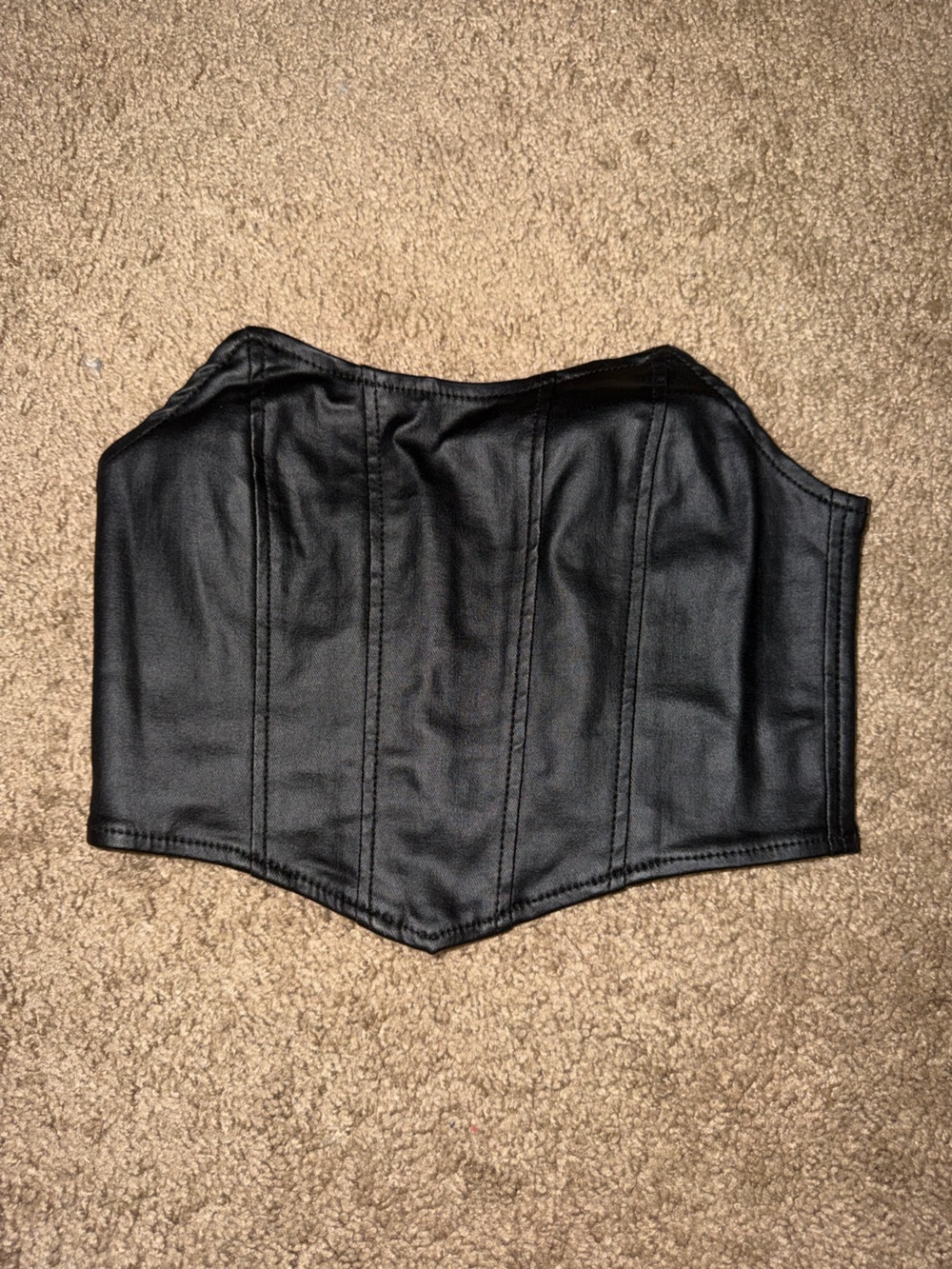 Edikted Faux Leather Corset Style Top